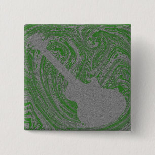 Grunge Gitarrenschaltfläche, grün Button
