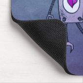 Grunge-glücklicher-singender-Retro-Roboter Mousepad (Ecke)