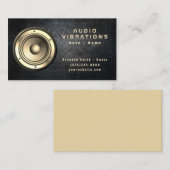 Grunge Gold Lautsprecher Car Audio Stereo Installa Visitenkarte (Vorne/Hinten)