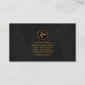 Grunge Golden Border Butler Visitenkarte (Rückseite)