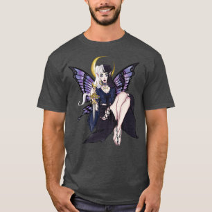 Grunge Goth Ästhetik Crescent Moon Moth Dagger Da T-Shirt