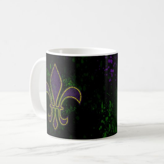 Grunge Goth Mardi Gras Kaffeetasse (Vorderseite Links)