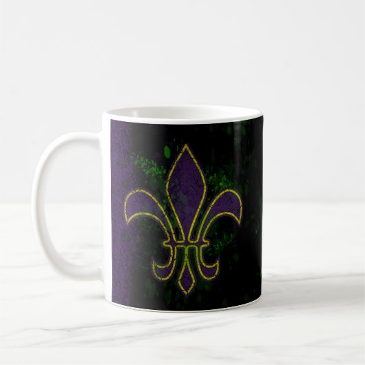 Grunge Goth Mardi Gras Kaffeetasse (Links)