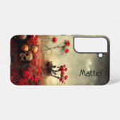 Grunge Goth Rote Rosen und Skull Garden Samsung Galaxy Hülle (Rückseite (Horizontal))