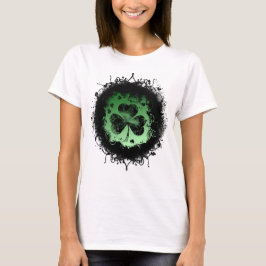 Grunge-goth St. Patrick's day Kleeblatt T-Shirt