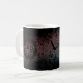 Grunge-Goth-Vater mit Skulls und Bat Kaffeetasse (Vorderseite Links)