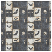 Grunge Gothic Bats & Skulls Denim Muster Stoff (Muster)