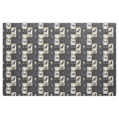 Grunge Gothic Bats & Skulls Denim Muster Stoff (Fat Quarter (45,7 x 55,9 cm))