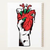 Grunge Gothic Hand Holding Herz Artwork Planer (Rückseite)