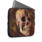 Grunge Gothic Skull - Beängstigender Halloween-Hor Laptopschutzhülle (Vorne Rechts)
