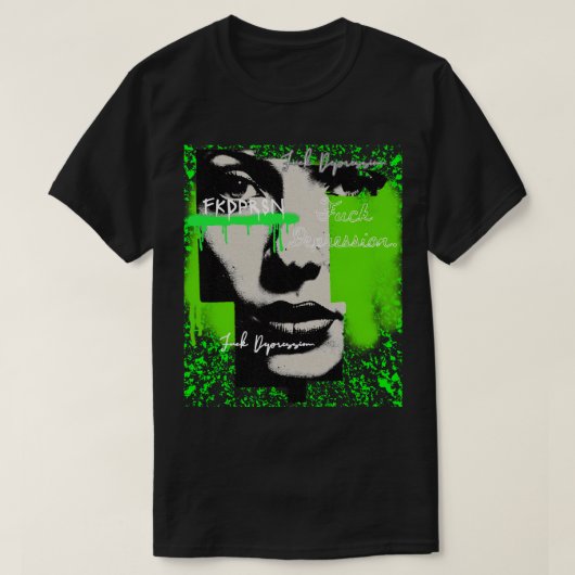 Grunge & Grace - "Fuck Depression" x FKDPRSN Art T-Shirt (Design vorne)