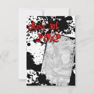 Grunge grad-Klasse 2012 Einladung