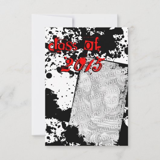 Grunge grad-Klasse 2015 Einladung (Vorderseite)