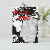 Grunge grad-Klasse 2015 Einladung (Stehend Vorderseite)