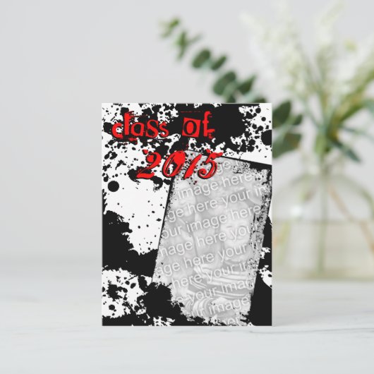 Grunge grad-Klasse 2015 Postkarte (Stehend Vorderseite)