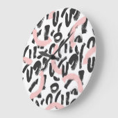 Grunge Graffiti: Kunst Pinselstriche. Große Wanduhr (Winkel)