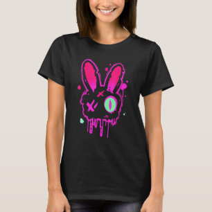 Grunge Graffiti Rabbit Pastel Goth Punk Edgy Psych T-Shirt