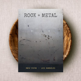 Grunge Grau Black Earring Display Visitenkarte