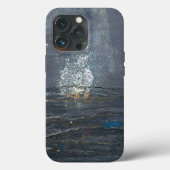 Grunge grau und blau Abstrakt Case-Mate iPhone Hülle (Rückseite)