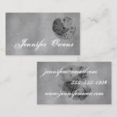 Grunge Gray Clock Personal Visitenkarte (Vorne/Hinten)