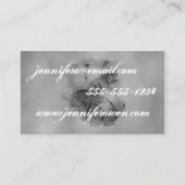 Grunge Gray Clock Personal Visitenkarte (Rückseite)