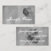 Grunge Gray Clock Personal Visitenkarte (Vorne/Hinten)