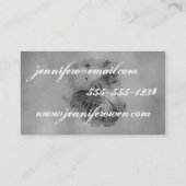 Grunge Gray Clock Personal Visitenkarte (Rückseite)