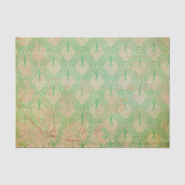 Grunge Green Retro Art Deco Seidenpapier