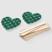 Grunge Green Velvet Lilie Mardi Gras Fächer (Non-assembled)