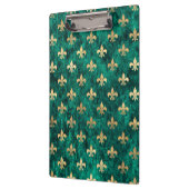 Grunge Green Velvet Lilie Mardi Gras Klemmbrett (Links)