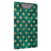 Grunge Green Velvet Lilie Mardi Gras Klemmbrett (Rechts)