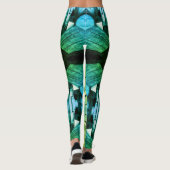 Grunge Grüne Textur mit architektonischen Elemente Leggings (Rückseite)