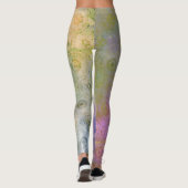 Grunge Grüne und Lila Leggings (Rückseite)