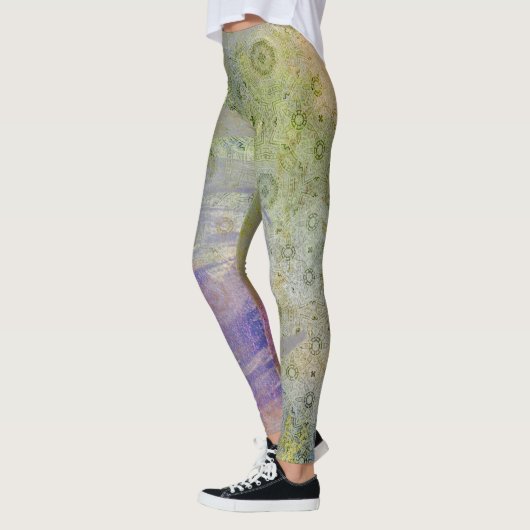 Grunge Grüne und Lila Leggings (Links)