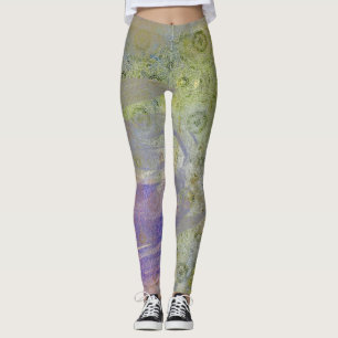 Grunge Grüne und Lila Leggings