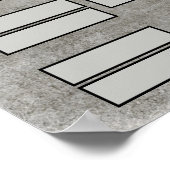 Grunge Grunge Cornhole Turnier-Score für das Bus L Poster (Ecke)