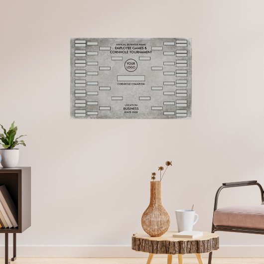 Grunge Grunge Cornhole Turnier-Score für das Bus L Poster (Wohnzimmer 3)