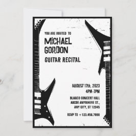 Grunge Guitar Erwägungsgrund Einladung