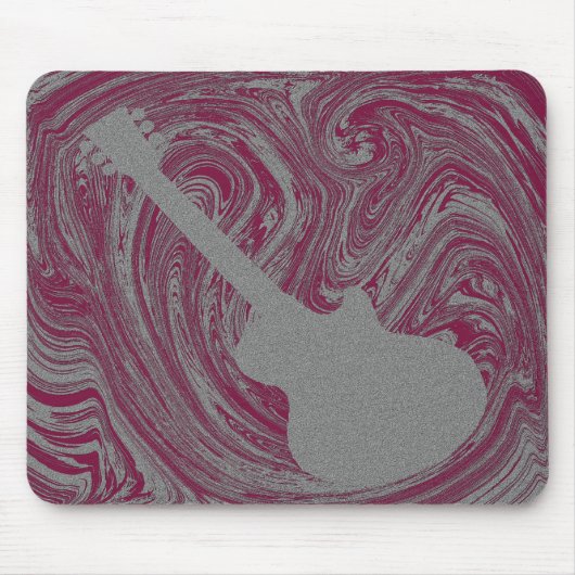 Grunge Guitar Mousepad, rosa Mousepad (Vorne)