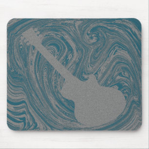 Grunge Guitar Mousepad, Türkis Mousepad