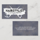 Grunge-Haarstylist-Schere Visitenkarte (Vorne/Hinten)