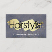 Grunge Hairstylist | Gold Scribble Visitenkarte (Vorderseite)