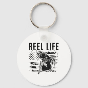 Grunge-Haken-Amerikanische-Flagge-Angler-Merch. Fi Schlüsselanhänger