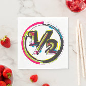 Grunge Half Symbol Napkins Serviette