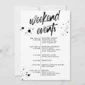 Grunge Halloween Hochzeitsprogramm Begrüßungskarte Einladung (Rückseite)