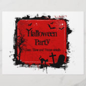 Grunge Halloween-Party Flyer (Vorne)