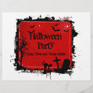 Grunge-Halloween-Partyflyer Flyer