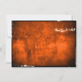 Grunge Halloween Spinnennetze, Raven & Skull Einladung (Rückseite)