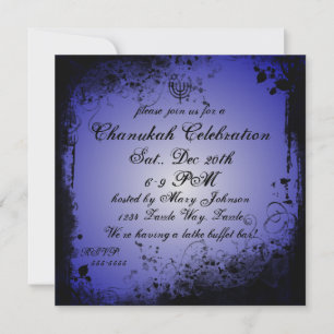 Grunge Hanukkah Einladung