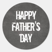 Grunge Happy Vatertag Klassischer Rundaufkleber Runder Aufkleber (Vorderseite)